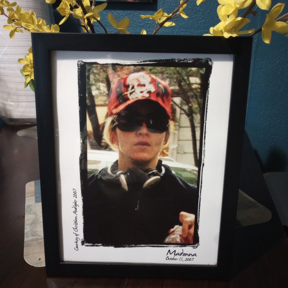 Framed Madonna Paparazzi Picture Courtesy Of Christian Audigier 2007